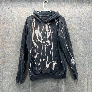 Amsterdam Sweater Men Large Black Pullover Hoodie  Cotton Sweatshirt Jacket